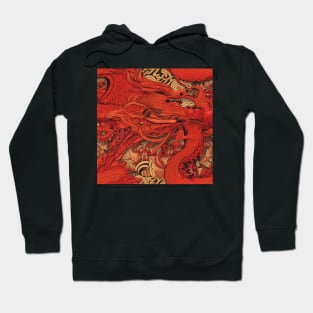 Red Dragon Pattern Hoodie